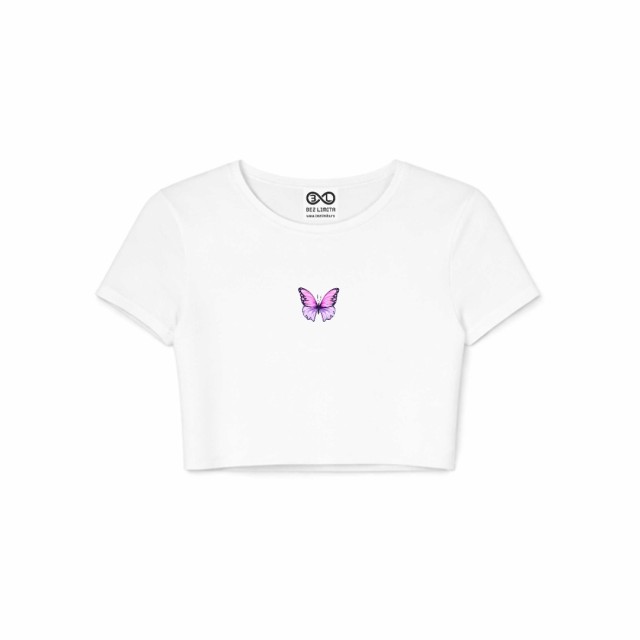 Butterfly Purple Crop Top