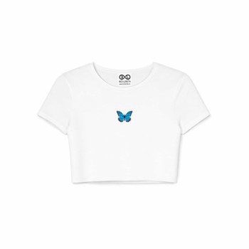 BUTTERFLY BLUE crop top 