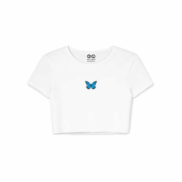 Butterfly Blue Crop Top