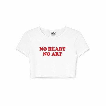 NO HEART NO ART crop top 
