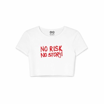 NO RISK NO STORY crop top 