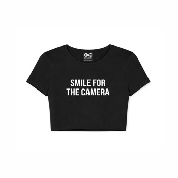 SMILE FOR THE CAMERA crop top 