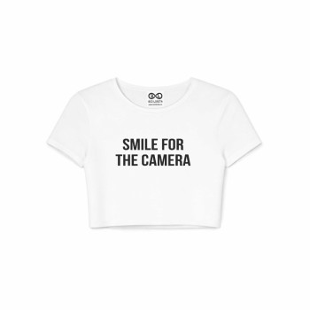 SMILE FOR THE CAMERA crop top 