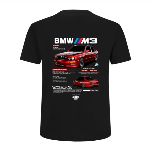 Bmw E30 M3 Perfomance Red Majica Bmw E30 M3 Perfomance Red Majica