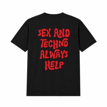 TECHNO ALWAYS HELP Oversize Majica TECHNO ALWAYS HELP Oversize Majica