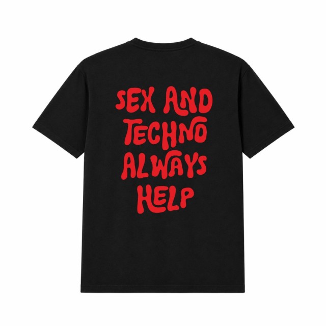 Techno Always Help Oversize Majica Techno Always Help Oversize Majica