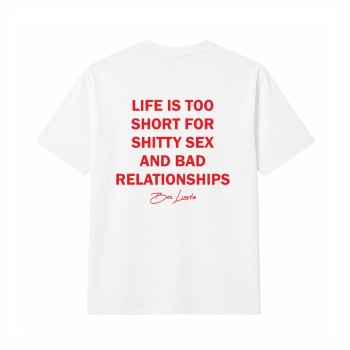 LIFE IS TOO SHORT Oversize Majica