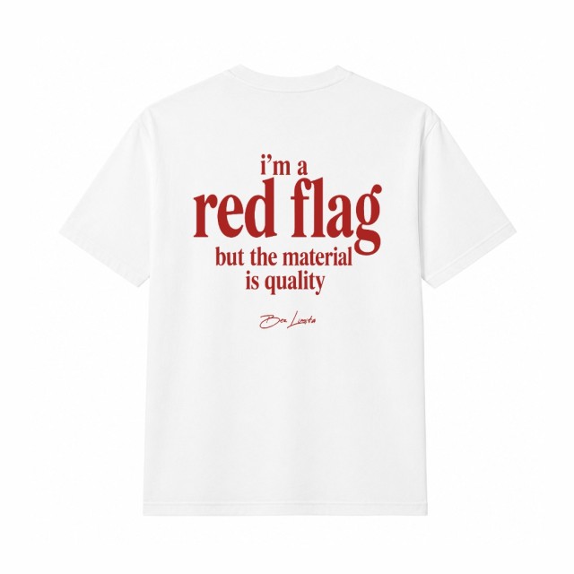 I‘m A Red Flag But Material Is Quality Oversize Majica I‘m A Red Flag But Material Is Quality Oversize Majica