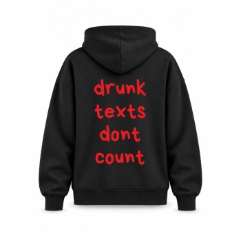 DRUNK TEXTS DONT COUNT OVERSIZE DUKSERICA