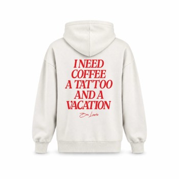 I NEED COFFEE A TATTOO AND A VACATION OVERSIZE DUKSERICA I NEED COFFEE A TATTOO AND A VACATION OVERSIZE DUKSERICA