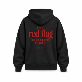 I‘M A RED FLAG BUT MATERIAL IS QUALITY OVERSIZE DUKSERICA I‘M A RED FLAG BUT MATERIAL IS QUALITY OVERSIZE DUKSERICA
