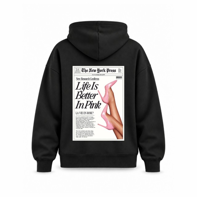 Life Is Better In Pink Oversize Dukserica Life Is Better In Pink Oversize Dukserica
