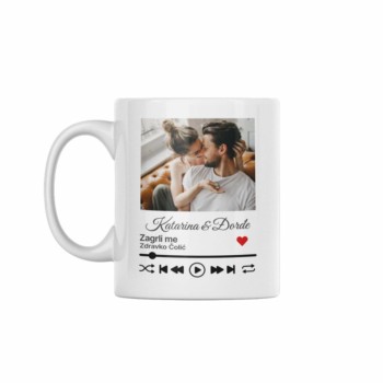 PERSONALIZOVANE šOLJA SA SLIKOM, IMENIMA I PESMOM